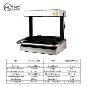 HLTNC Mini Small Automatic 3D Modeling Abs Plastic PVC Blister Vacuum Thermoforming Forming Machines - Product Image 1