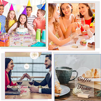 Porte-affiche en acrylique pour fête de mariage personnalisé écologique Carte d'affichage de bureau Support de numéro de table en acrylique
