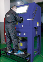 Nouvelle cabine de sablage électrique haute pression avec collecteur de poussière cyclonique, pompe, grande zone de travail pour une efficacité de sablage abrasive