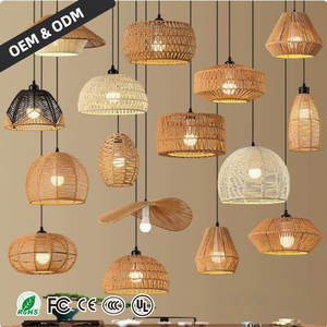 Factory Sale Wholesale Chandelier High Quality Modern Living Room Handmade Rattan Hemp Rope Pendant <b>Light</b> Dining Room Chandelier - Product Image 1