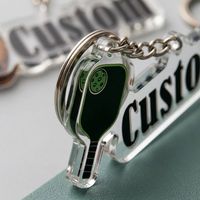 Porte-clés personnalisé en acrylique découpé sur mesure avec logo d'équipe sportive – Souvenir de basketball, pickleball, padel en plastique