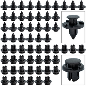 Plastic Rivet <b>Clips</b> 180pcs White Black For <b>Car</b> Door Panel Fender Bumper Trim Fasteners Honda Toyota Repair Replacement - Product Image 2