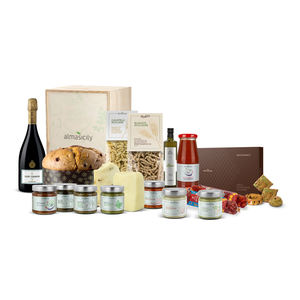 Set Regalo Natalizio Almasicily Alma Plus, Cesto Festivo per Riunioni Familiari e Feste - Product Image 1