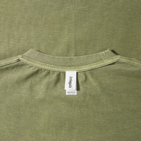 T-shirt unisexe 260g 100% Coton, coupe oversize, délavé, col décontracté, style batik, respirant, antibactérien, couleur unie, style urbain