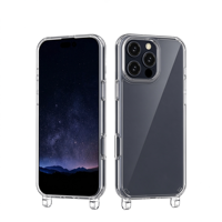 Étui de téléphone portable transparent antichoc avec support et sangle de suspension pour iPhone 15 16 17 18 Samsung S24 S25 S26 A52 A53