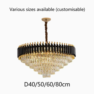 <span class=keywords><strong>Lampadario</strong></span> di Lusso Nordico Rotondo in Metallo <span class=keywords><strong>Rustico</strong></span> TOGETHER con Cristalli Moderni a Led, Luce a Sospensione da Soffitto per Soggiorno e Hotel - Product Image 2