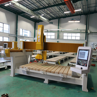 Machine de découpe de pierre horizontale multi-ponts, système CNC contrôlé par PLC, 3+1 axes, pour usage commercial
