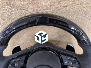 Convient pour Audi A3 A4 B9 A5 RS3 RS4 RS5 <span class=keywords><strong>S3</strong></span> S4 S5 S6 S7 A1 A7 A8 B9 B8.5 B8 A6 R8 TT RS6 Q5 LED Volant complet en fibre de carbone - Product Image 3