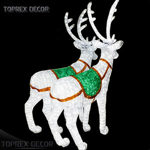 Luces LED 3D con Motivo de <span class=keywords><strong>Reno</strong></span> Navideño para Exteriores, <span class=keywords><strong>Adorno</strong></span> Navideño con Trineo de <span class=keywords><strong>Reno</strong></span> - Product Image 6