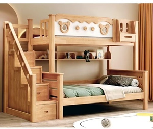Ensemble de meubles de chambre pour enfants 2026 – <span class=keywords><strong>Lit</strong></span> <span class=keywords><strong>superposé</strong></span> <span class=keywords><strong>en</strong></span> bois minimaliste avec tiroirs <span class=keywords><strong>et</strong></span> escalier intégré - Product Image 1