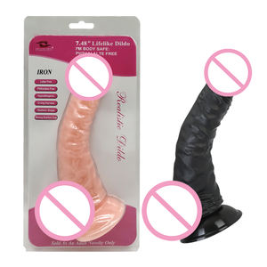 Goedkope prijs 7,5 inch realistische dildo kunstmatig lichaam enorme penis voor vrouwen mannelijke grote PVC dildo voor vrouwen <span class=keywords><strong>vagina</strong></span> poes - Product Image 1