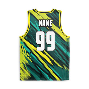 Ensemble d'uniformes de basketball d'été sans manches HEALY personnalisés par sublimation, maillot et short en mesh respirant à séchage rapide, logo d'équipe personnalisé - Product Image 2