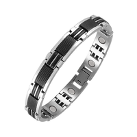 Magnetic Bracelet 316 Stainless Steel Energy Germanium Magnet Health Care Jewelry Bracelets Men Women Hand Chain Bracelets