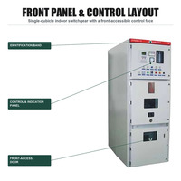 Appareillage de commutation moyenne tension KYN28A-12 12kV, monobloc, intérieur, à coffret métallique, avec disjoncteur à vide extractible