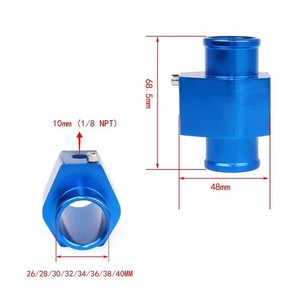 Adaptateur en T universel pour tuyau de radiateur 26-40 mm, jauge de température d'eau en aluminium CNC 1/8 NPT avec colliers de serrage - Product Image 3