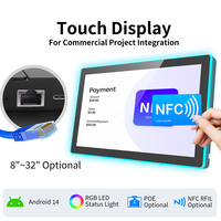 Nouvelle tablette commerciale Android 14 de 15,6 pouces RK3568 2 Go/32 Go WiFi 6 NFC PoE RJ45 Écran tactile LED RVB