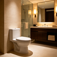 Ensemble de toilettes à poser de luxe, style classique moderne, WC carré en céramique avec siphon à aspiration en P, fabriqué en Chine