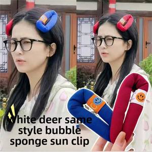 Pinza de pelo grande <span class=keywords><strong>para</strong></span> hombre y mujer de ciervo blanco, pinza Bb de esponja de burbujas del mismo estilo <span class=keywords><strong>para</strong></span> horquilla <span class=keywords><strong>para</strong></span> niños, flequillo lateral de aleación - Product Image 2