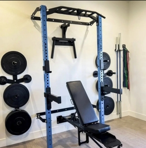 High Quality Gym Equipment Folding Wall Squat Rack with Flat <strong>Bench</strong> <strong>and</strong> <strong>Weight</strong> Plates Wall Mounted Rack <strong>and</strong> <strong>Bench</strong> - Product Image 4