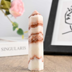 Cristal Natural de Piedra de Cerdo, Columna Hexagonal, Prisma de Punta Única Hecho a Mano para Decoración del Hogar y Oficina, Sanación Reiki, Venta al por Mayor - Product Image 3