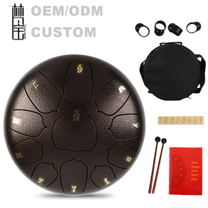 10-Inch 11-Tone Thép Rỗng Trống Tay Pan Nhạc Cụ Gõ Với Drumsticks Lưỡi Trống Loại Làm bằng Kim Loại - Product Image 1