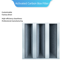 Filtre à air en charbon actif V-Bank, forme en V, haute efficacité, 4 sections, porosité 0,3 m, collecteur de poussière 2000 CFM