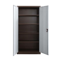 Armoire de rangement métallique à 4 étagères en acier, hauteur 1850 mm, avec serrure à clé, pour bureau à domicile
