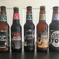 Autocollant en vinyle avec Logo personnalisé, découpé, 76MM, étiquette de bière, en rouleau, 1 pièce