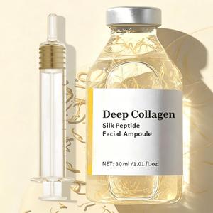0728 Collagen Peptide Serum with Hydrolyzed Silk <b>Protein</b> Extracts, Pocket Sized <b>Bottle</b>, Wrinkle Reducing Facial Essence - Product Image 3