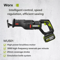 Scie alternative WU501 20V sans balais au lithium, scie électrique à lame de coupe multifonctionnelle portative