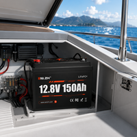 Batterie semi-solide LiFePO4 Enlzh 12,8 V 150 Ah 1920 Wh 4000 cycles (-4 à 131) pour utilisation en VR/moteur de pêche à la traîne
