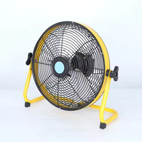 Ventilateur de sol solaire de 12 pouces, 3 pales, ventilateur portable pour le camping en plein air, ventilateur de sol rechargeable par énergie solaire