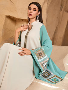 Muslim <b>Women</b> Batwing Sleeve Dress Eid Abaya Dubai <b>Kaftan</b> Turkey Kebaya Caftan Marocain Femme Robe Islam Clothing Jalabiya 2025 - Product Image 5