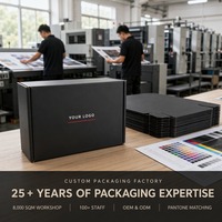 Boîte d'expédition en carton ondulé noir mat avec impression personnalisée pour l'expédition d'électronique et de disques durs, auto-scellante, vente en gros directe usine