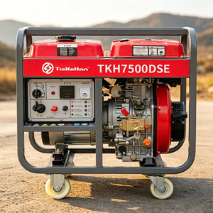 Générateur diesel portable 6KW 6.5KW à châssis ouvert avec roues à poulie 230V monophasé certifié CE pour usage extérieur et agricole - Product Image 5