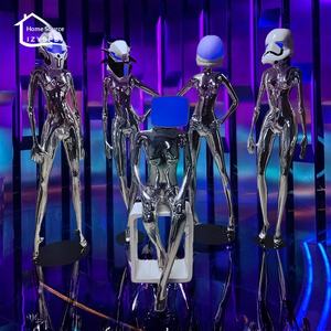 Scultura Luminosa in Vetro e Acciaio, Dea Sexy con Base Vuota, Stile Cyberpunk, Decorazione per Bar, Night KTV, Ornamenti da Pavimento - Product Image 1