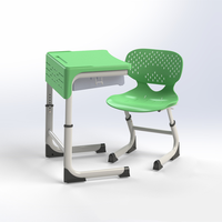Prix d'usine – Mobilier scolaire ergonomique personnalisé – Bureau et chaise d'écolier en plastique – Table et chaises pour étudiants – Fabrication chinoise