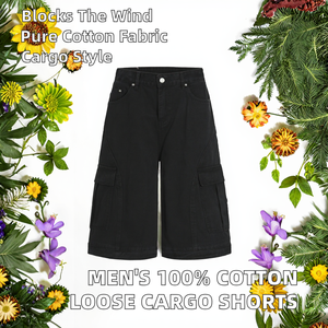 Pantalones Cortos Cargo de Algodón 100% para Hombre, Estilo Hip Hop, a Cuadros, Transpirables, Antiarrugas, de Secado Rápido, Resistentes al Viento, Ajuste Holgado, Anchos, para Verano - Product Image 2