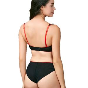 Комплект кружевного белья в европейском и американском стиле: сексуальный бюстгальтер с вышивкой в виде сердца, на тонких бретельках, с эффектом пуш-ап для небольшой груди. - Product Image 5