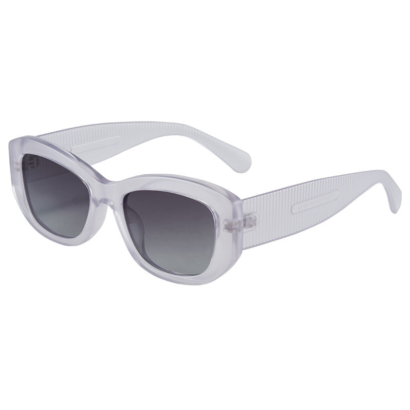 Designer Fashion Polarized Sunglasses Custom White Brown Resin