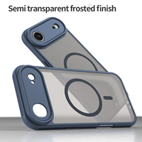 Coque Hybride PC+TPU Mate Translucide avec Chargement Sans Fil Magnétique pour iPhone 17 Air 18 Pro Max 16E 15 Plus 14 13