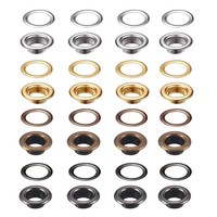 400pcs 6mm DIY Brass Grommet Kits 4 Warna Set Lubang Kancing Alat Pemasangan untuk Sabuk Kulit Pakaian OEM ODM Didukung Model KC-Q018-4
