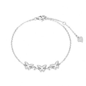 Dylam Charm Bijoux élégants en argent sterling 925, chaîne à maillons, pendentifs papillon, bracelets pour femmes, cadeaux d'anniversaire - Product Image 1