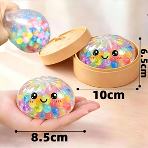 ของเล่นบีบลดความเครียดรูปเกี๊ยวกลิตเตอร์หยดน้ำสีรุ้ง พร้อมกล่อง - Product Image 6