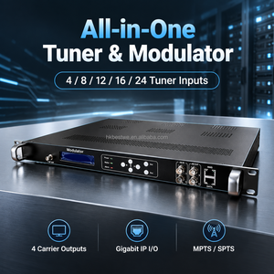 High Integration <b>Tuner</b> Transmodulator 4 Carrier ATSC ISDBT DTMB DVBC Output MPTS SPTS 1 Gigabit IP Input Output Digital <b>TV</b> - Product Image 2