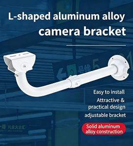 Boîtier de jonction mural extérieur en alliage d'aluminium en forme de L de 30-300 cm pour caméra de sécurité IP PTZ Dôme Bullet CCTV IP67 - Product Image 1