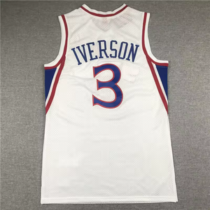 Hommes 2026 Cousus # Maillot de basket-ball 23 Jaylen Brown Joel Embiid Iverson # 3 Tyrese Maxey VJ Edgecombe Jared <span class=keywords><strong>McCain</strong></span> Livraison rapide - Product Image 5