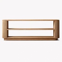 Meuble TV moderne en bois massif, console multimédia pour salon