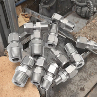 Raccord de tuyauterie en acier inoxydable usiné CNC, connecteur hydraulique à filetage mâle NPT 1/8 1/2 pouce adapté