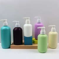 Emballage cosmétique en plastique HDPE mat, personnalisé, luxe, flacon pompe vide pour lotion corporelle, shampoing, savon liquide, vaporisateur, ensemble de flacons